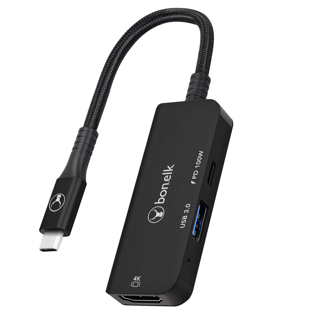 Bonelk Long-Life 3in1 Multiport Hub  - Black