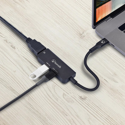 Bonelk Long-Life 3in1 Multiport Hub  - Black