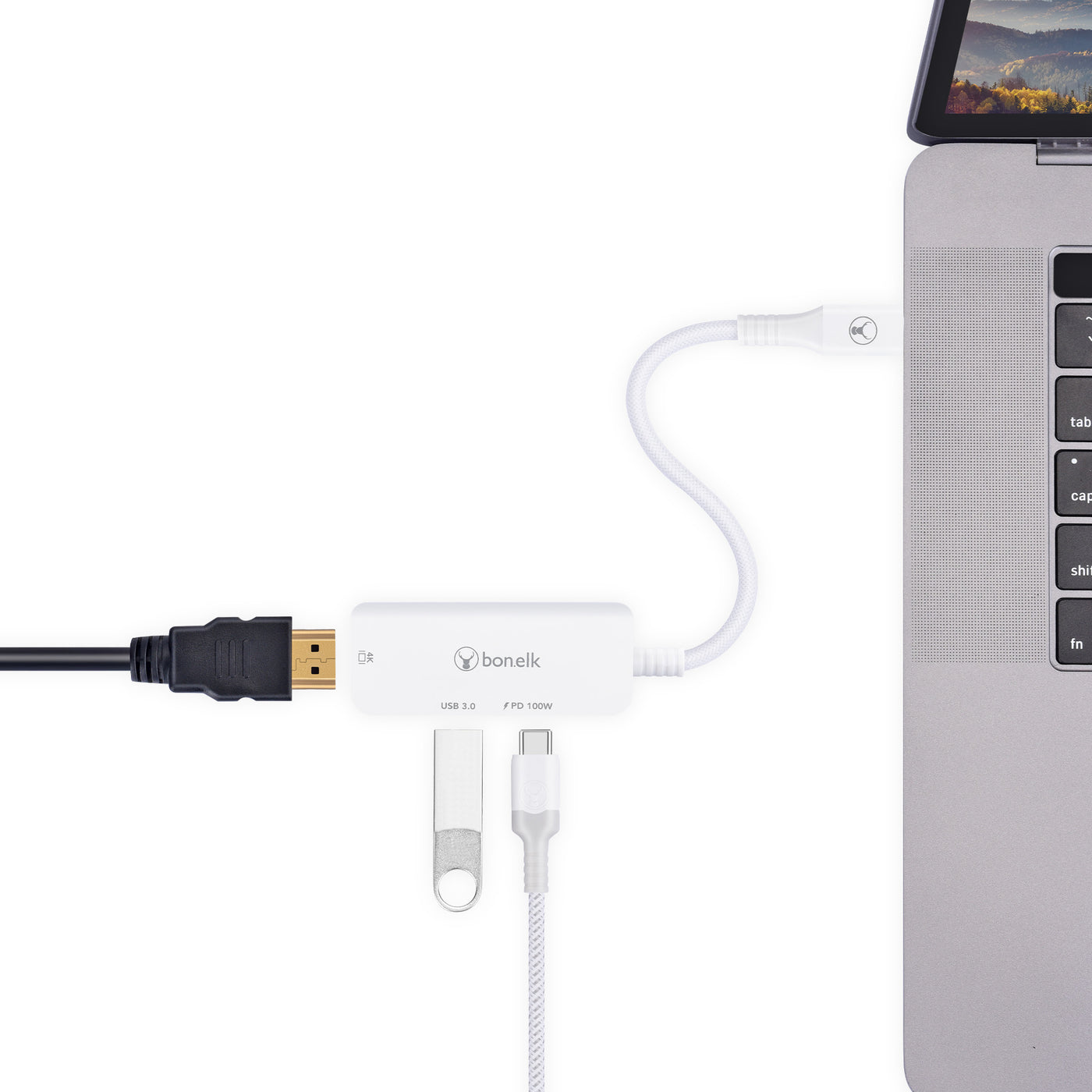 Bonelk Long-Life 3in1 Multiport Hub  - White