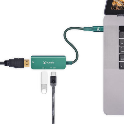Bonelk Long-Life 3in1 Multiport Hub  - Green