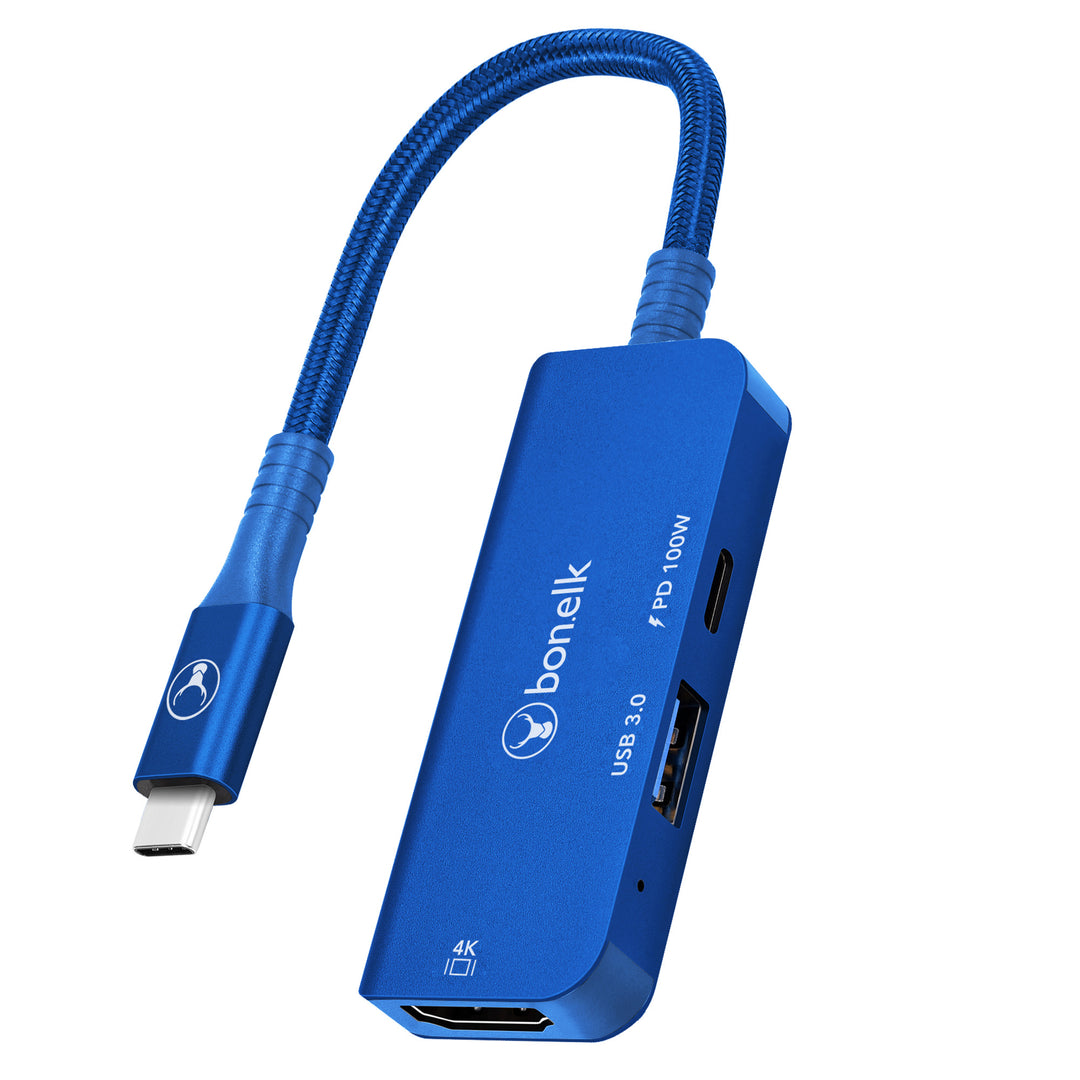 Bonelk Long-Life 3in1 Multiport Hub  - Blue